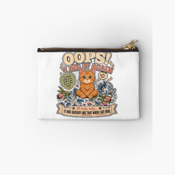 Item preview, Oops Cat Broke Vase Funny Design designed and sold by Pop Rewind HQ.