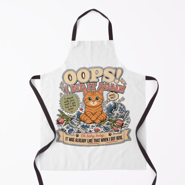 Item preview, Oops Cat Broke Vase Funny Design designed and sold by Pop Rewind HQ.