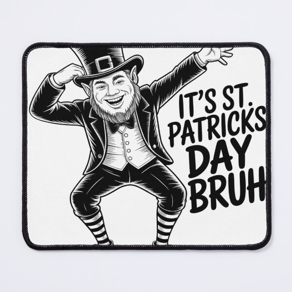 Item preview, Dabbing Leprechaun Linocut Print designed and sold by Bloomkept.