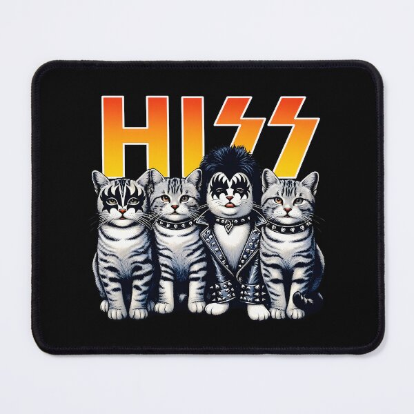 Item preview, Hiss Rock Band Cat Funny Cat Music Lover Parody Rock Cats Graphic designed and sold by Tanjaberto.