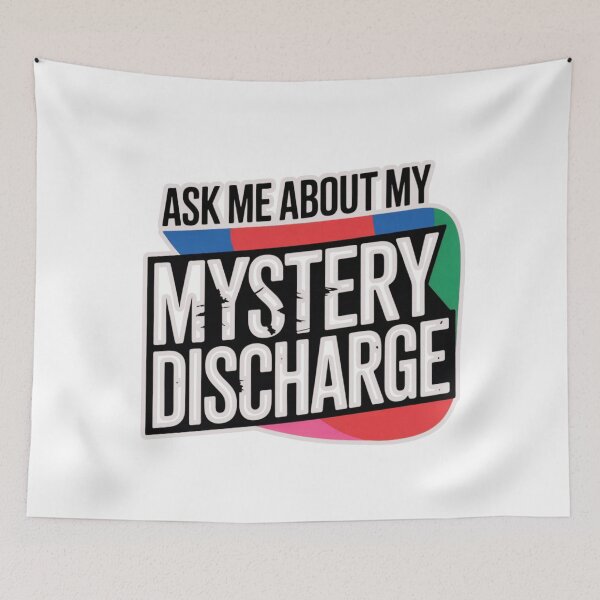 Item preview, Ask Me About My Mystery Discharge Graphic T-Shirt designed and sold by MerchlyMike.