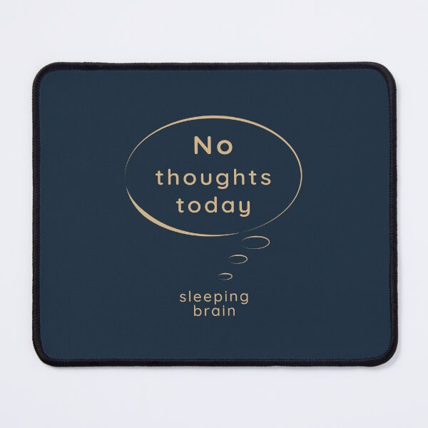 Artikelvorschau, No Thoughts Today Sleeping Brain – Beige Soft Minimal Lifestyle Design entworfen und verkauft von unique art and design.