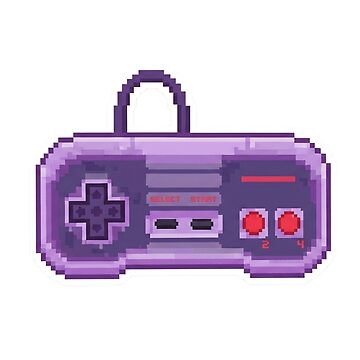Artwork thumbnail, Retro Pixel Game Controller Sticker by K-Vibe Design Studio