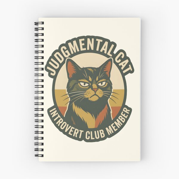 Item preview, Judgmental Cat Introvert Club Member – Funny Retro Social Anxiety Stickers designed and sold by ZyxDes.