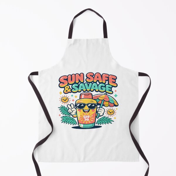 Item preview, Sun Safe & Savage – Fun SPF Sunscreen Character Art with Tropical Summer Vibes & Bold Colors designed and sold by Bright Nest Studio.