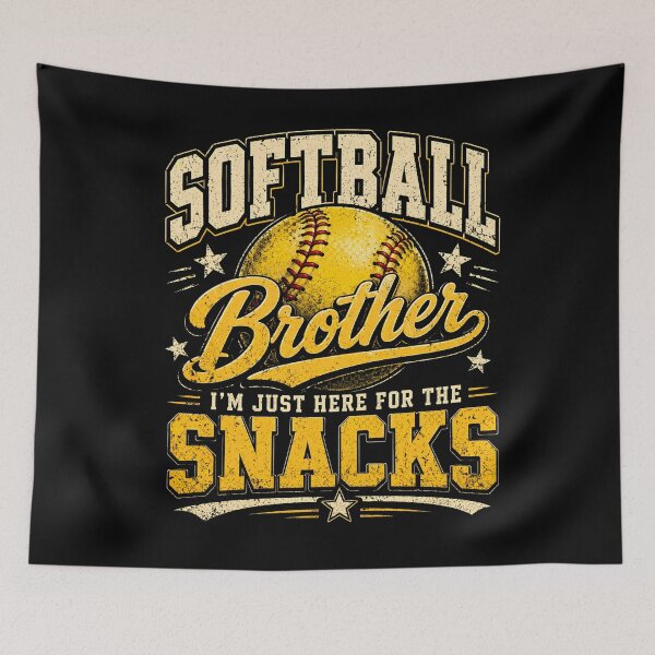Item preview, Softball Brother – I’m Just Here For The Snacks Funny Game Day designed and sold by THREE LITTLE BEANS.