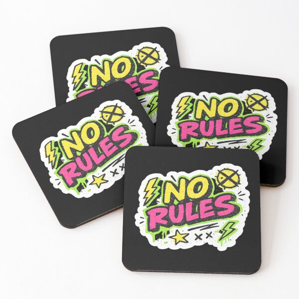 Item preview, 90s Retro Graffiti “NO RULES” Sticker – Neon Street Doodle Style designed and sold by K-Vibe Design Studio.