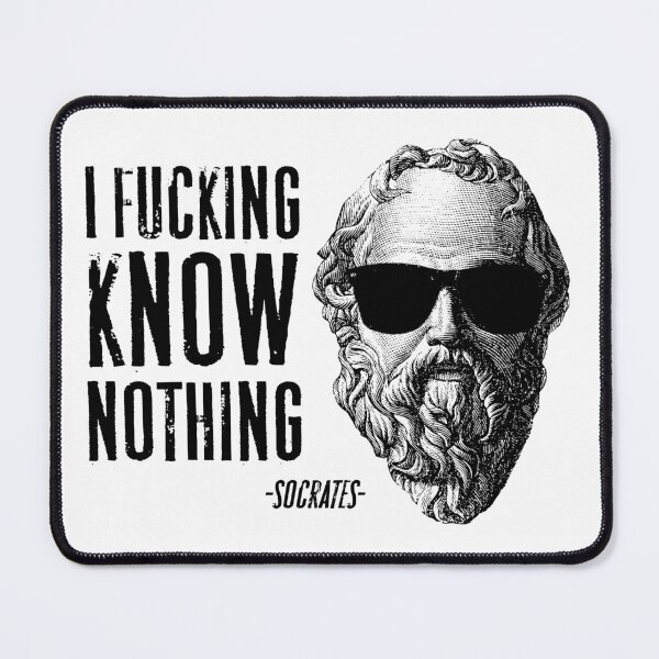 Item preview, Cool Socrates Quote I Know Nothing designed and sold by MagicEyesOnly.