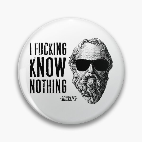 Item preview, Cool Socrates Quote I Know Nothing designed and sold by MagicEyesOnly.