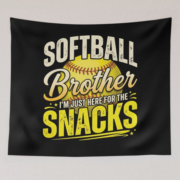 Item preview, Softball Brother – I’m Just Here For The Snacks Funny Game Day designed and sold by THREE LITTLE BEANS.