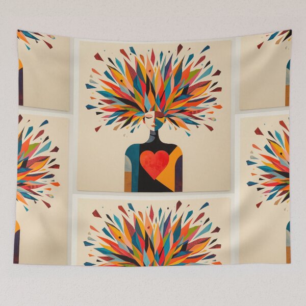 Item preview, The Quiet Radiance: Geometric Woman Portrait designed and sold by ArpaliLab Studio.