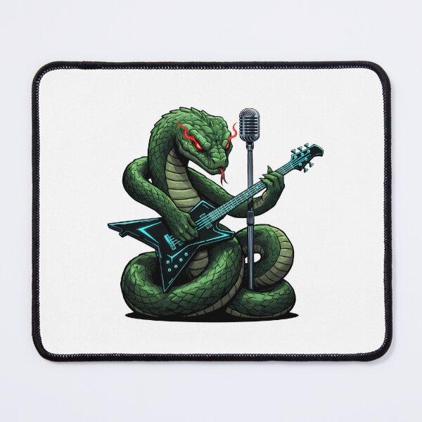 Item preview, Cool Snake Rock Star Electric Guitar Metal Music Art designed and sold by hn79.