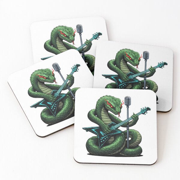 Item preview, Cool Snake Rock Star Electric Guitar Metal Music Art designed and sold by hn79.