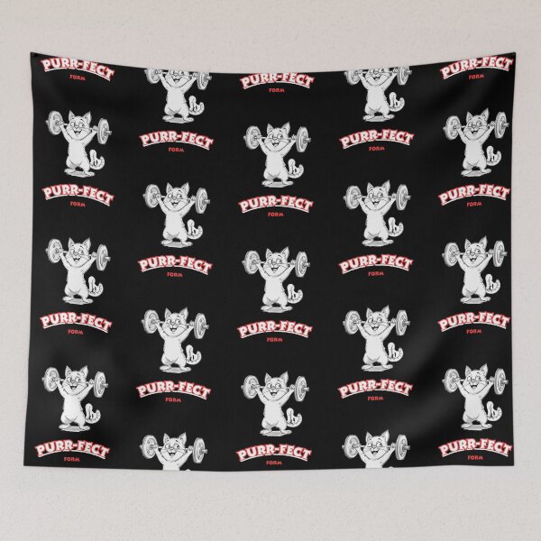 Aperçu de l'œuvre Purr‑Fect Form Funny Cat Gym Design créée et vendue par Snedsdigital.