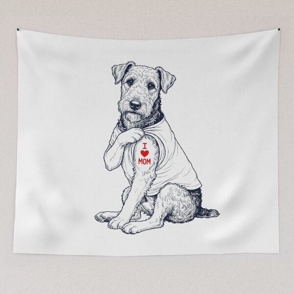 Item preview, Vintage Airedale Terrier Mom Tattoo Dog Lover designed and sold by TerryConnells.