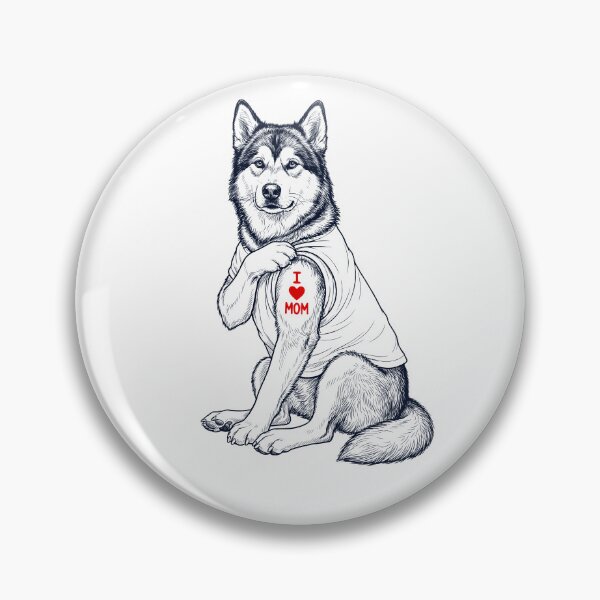 Item preview, Vintage Alaskan Malamute Mom Tattoo Dog Lover designed and sold by TerryConnells.