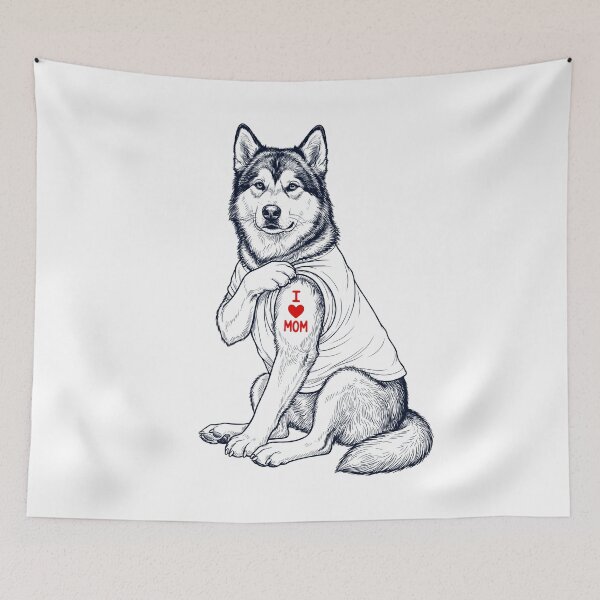 Item preview, Vintage Alaskan Malamute Mom Tattoo Dog Lover designed and sold by TerryConnells.