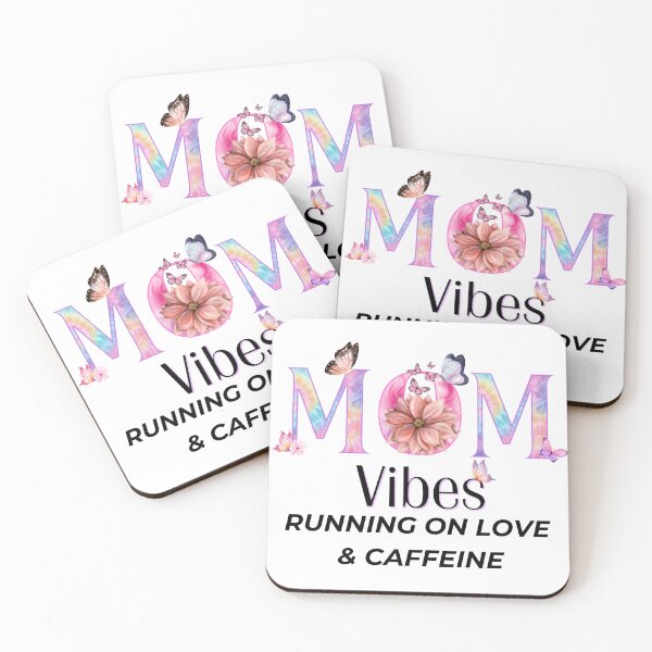 Item preview, Mom Vibes Running on Love & Caffeine Cute Mom Design designed and sold by lielie99.
