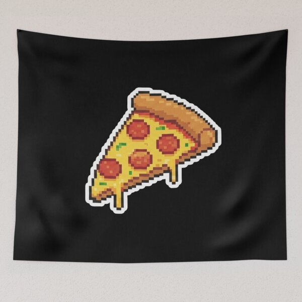 Item preview, Retro Pixel Pizza Slice Sticker designed and sold by K-Vibe Design Studio.
