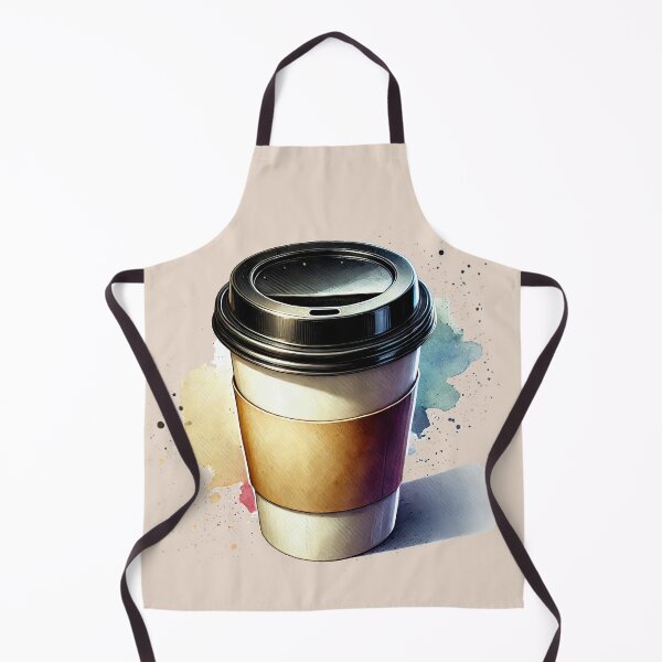 Item preview, Takeaway Café – Splashy Watercolor Cutout Drink Design designed and sold by EmeraldeaArt.