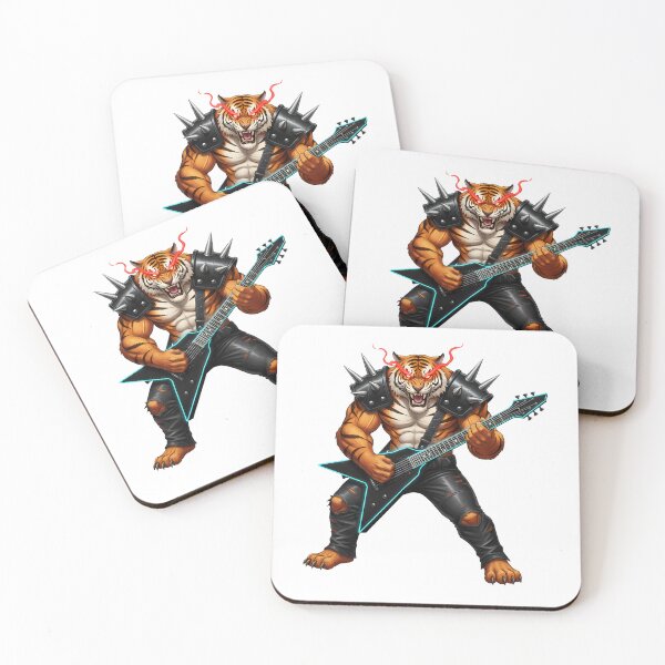 Item preview, Fierce Tiger Heavy Metal Guitar Warrior Dark Art designed and sold by hn79.
