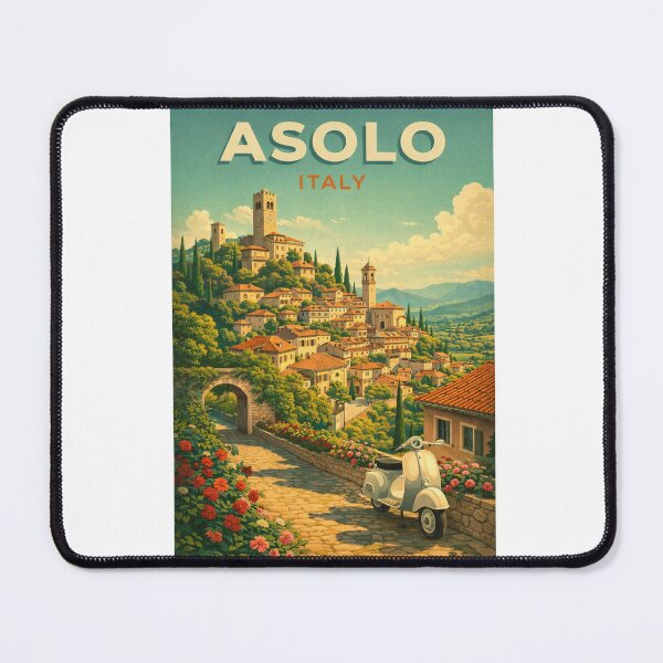 Item preview, Asolo Veneto Hill Town Piazza and Castello Italy designed and sold by Aryabek.