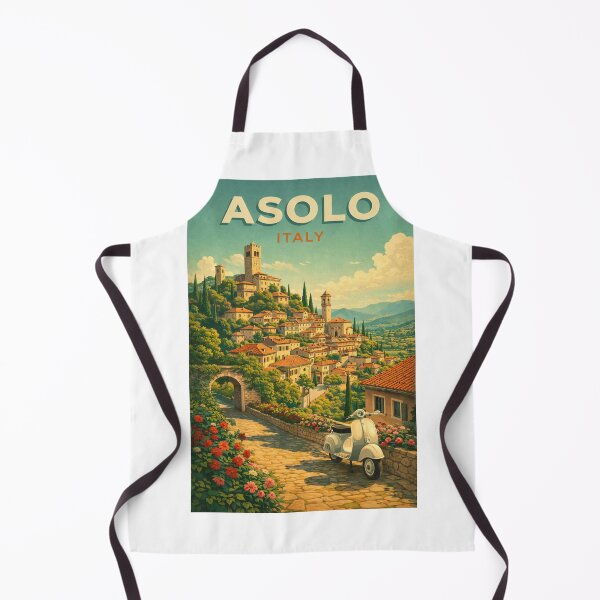 Item preview, Asolo Veneto Hill Town Piazza and Castello Italy designed and sold by Aryabek.