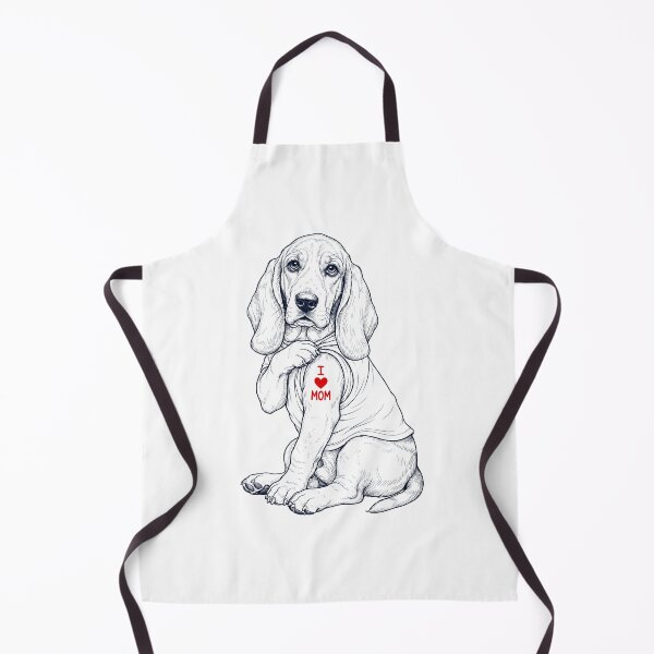 Aperçu de l'œuvre Maman Basset Hound vintage tatouée, amoureuse des chiens créée et vendue par TerryConnells.
