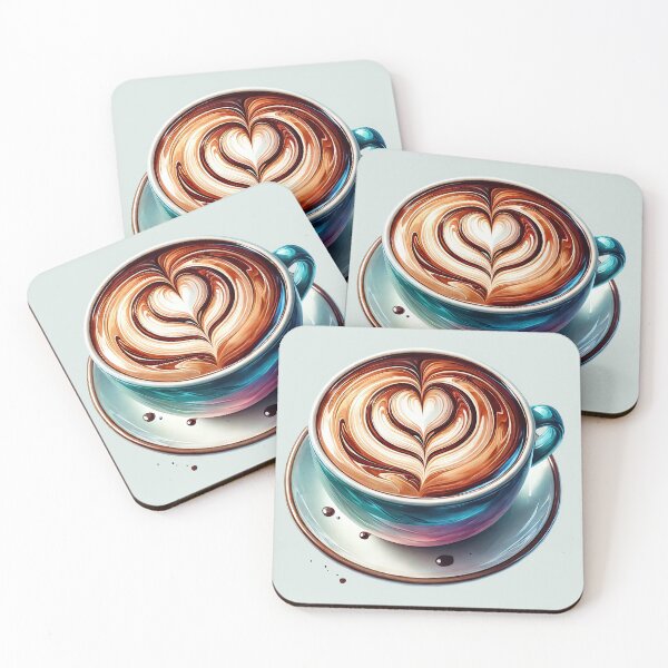 Item preview, Heart in a Cup – Cappuccino with Coffee Splash Design designed and sold by EmeraldeaArt.