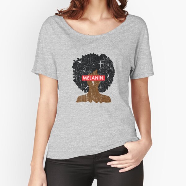 Melanin Distressed Afro Relaxed Fit T-Shirt