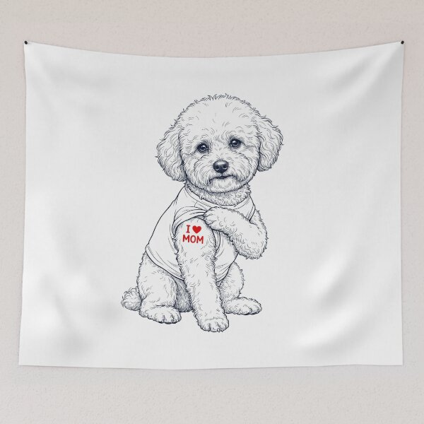 Item preview, Vintage Bichon Frise Mom Tattoo Dog Lover designed and sold by TerryConnells.