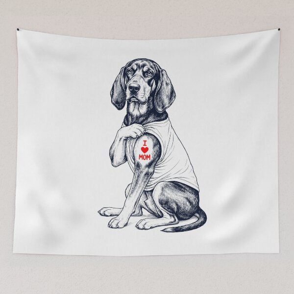 Item preview, Vintage Black and Tan Coonhound Mom Tattoo Dog Lover designed and sold by TerryConnells.