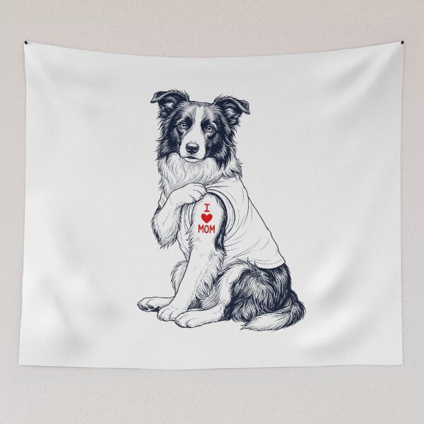 Item preview, Vintage Border Collie Mom Tattoo Dog Lover designed and sold by TerryConnells.