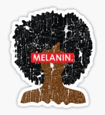 Pegatina Melanina angustiada Afro
