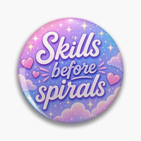 Item preview, Skills Before Spirals Mental Health DBT Reminder Sticker designed and sold by ArcanePrintsxo.