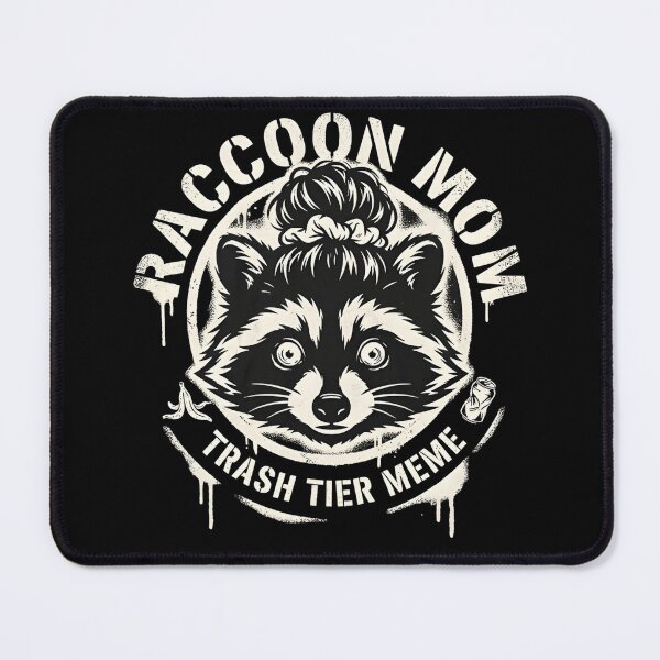 Artikelvorschau, Waschbärmutter-Mülltier-Meme-T-Shirt - Grunge Messy Bun Trash Panda entworfen und verkauft von ZyxDes.