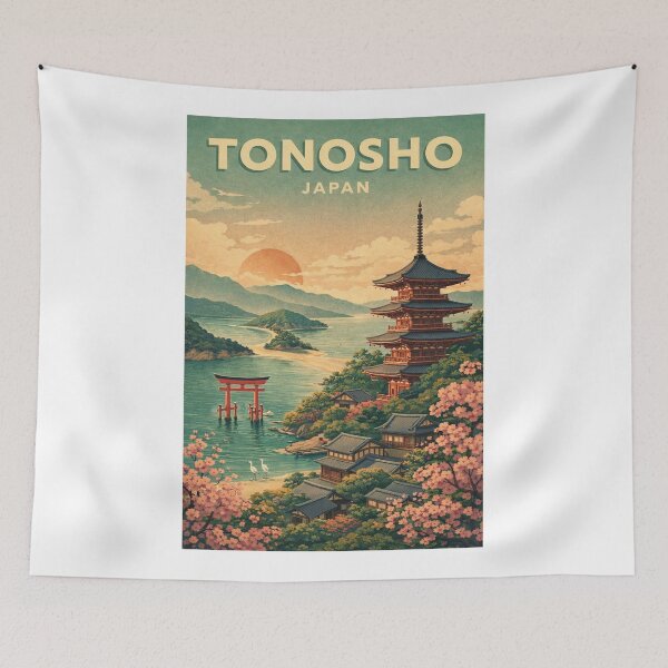 Item preview, Tonosho Shodoshima Pagoda and Angel Road Japan designed and sold by Aryabek.