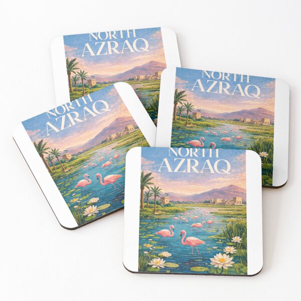 Item preview, North Azraq Flamingo Wetlands and Qasr Azraq Jordan designed and sold by Aryabek.