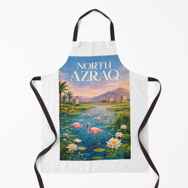 Item preview, North Azraq Flamingo Wetlands and Qasr Azraq Jordan designed and sold by Aryabek.