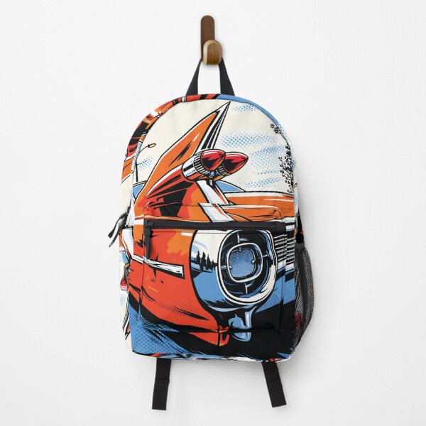 Item preview, Orange Muscle Car with Tall Tailfin Pop Art designed and sold by RamyGallery.