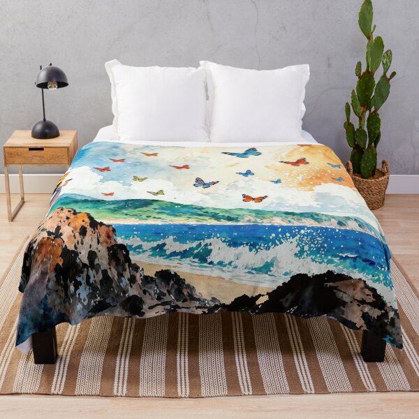 Item preview, Girl Photographing Butterflies by the Sea designed and sold by M-Y-A-R-T-.