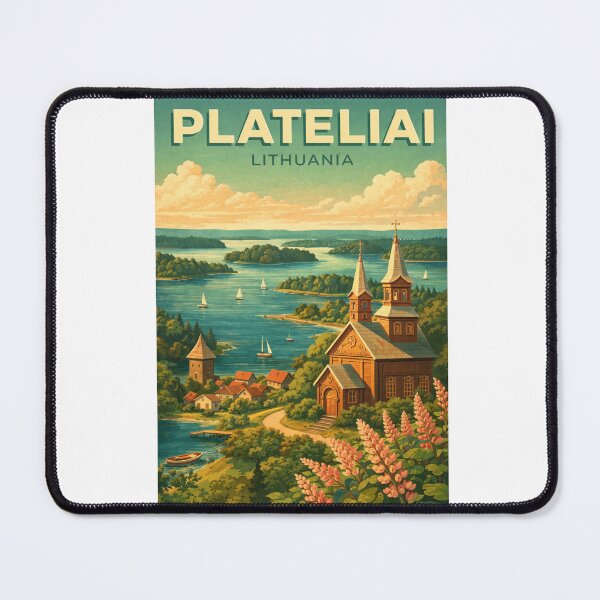 Item preview, Plateliai Wooden Church and Lake Islands Lithuania designed and sold by Aryabek.