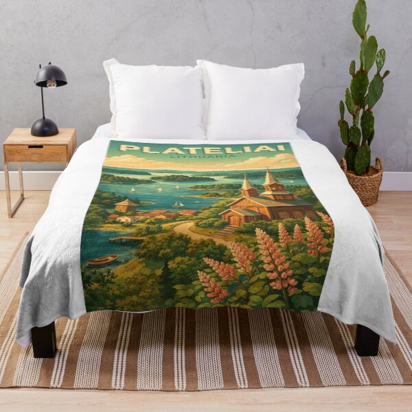 Item preview, Plateliai Wooden Church and Lake Islands Lithuania designed and sold by Aryabek.