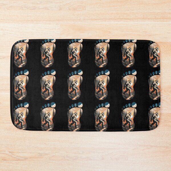 Item preview, Vintage Bigfoot Footprint Sunset Forest Sasquatch Design  designed and sold by FreeArt2.