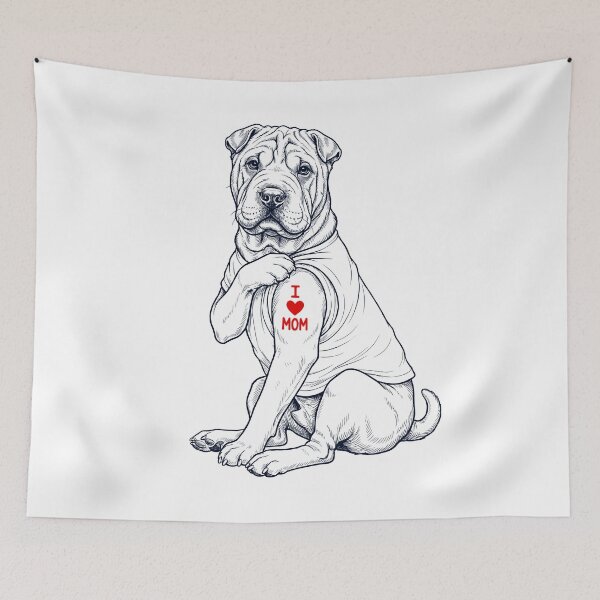 Item preview, Vintage Chinese Shar Pei Mom Tattoo Dog Lover designed and sold by TerryConnells.