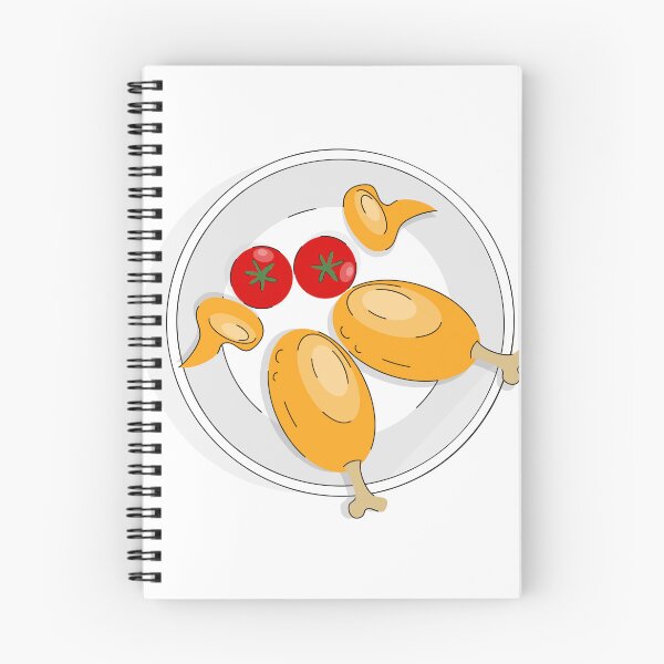 Item preview, Fried chicken legs and wings in doodle style on a plate. designed and sold by Natalia4321.