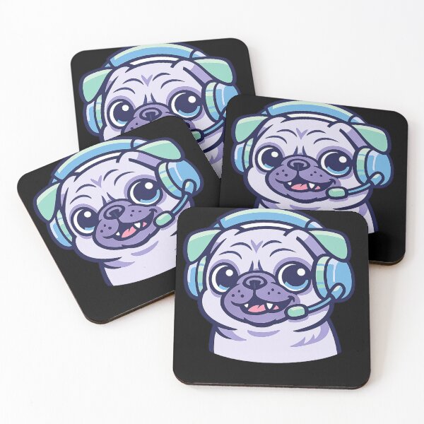 Item preview, Pro Gamer Pug - Cute Dog with Gaming Headset Art designed and sold by tineldesign.