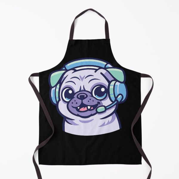 Item preview, Pro Gamer Pug - Cute Dog with Gaming Headset Art designed and sold by tineldesign.