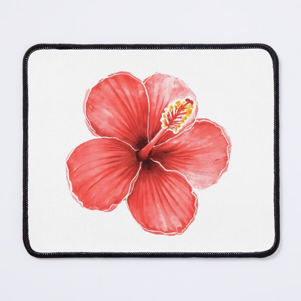 Item preview, Red hibiscus flower watercolor painting designed and sold by uunaa.