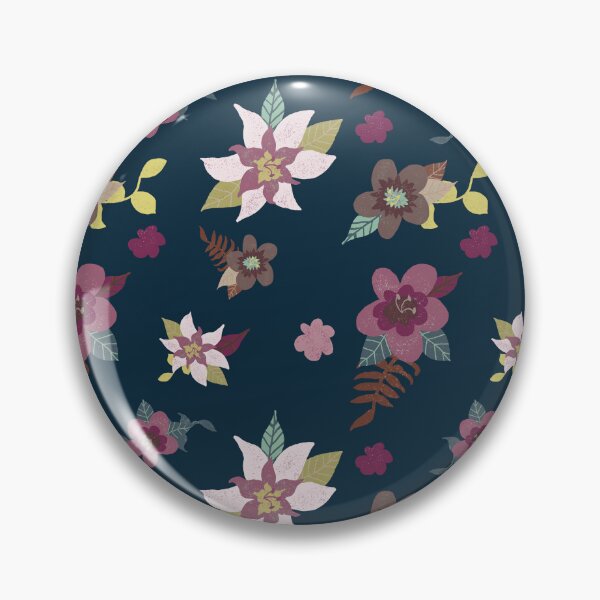 Item preview, Navy Floral Pattern designed and sold by MsChanDesigns.